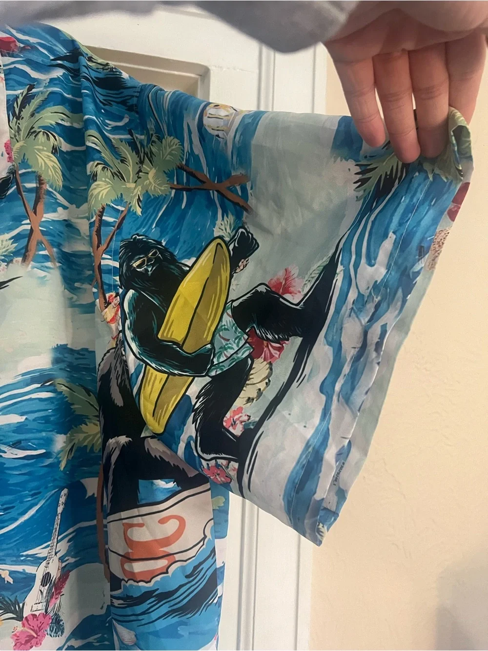 Bigfoot Surf Hawaiian Men’s Nautical Beach Surf Short Sleeve Vacation Shirt 5XL